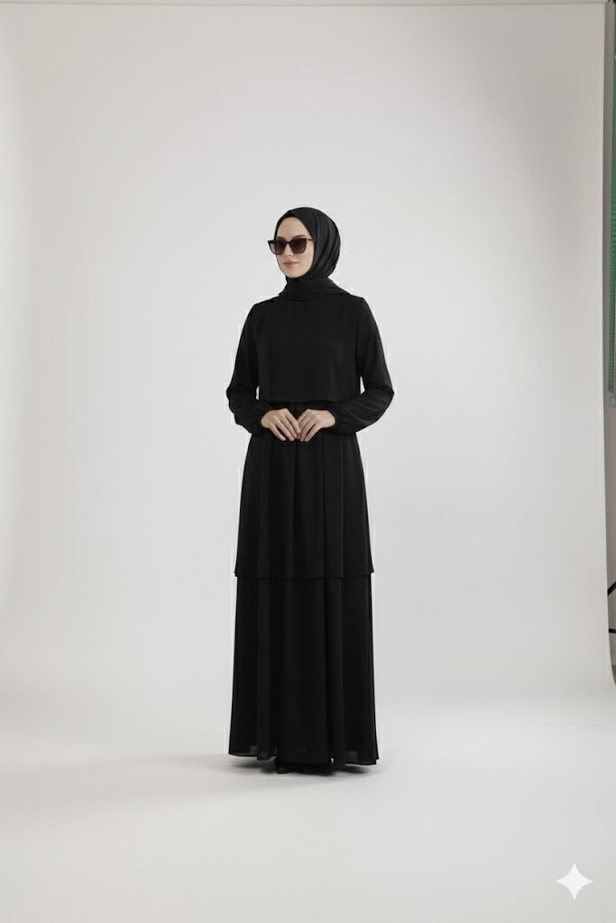 Liya  Eflin Model Siyah Elbise